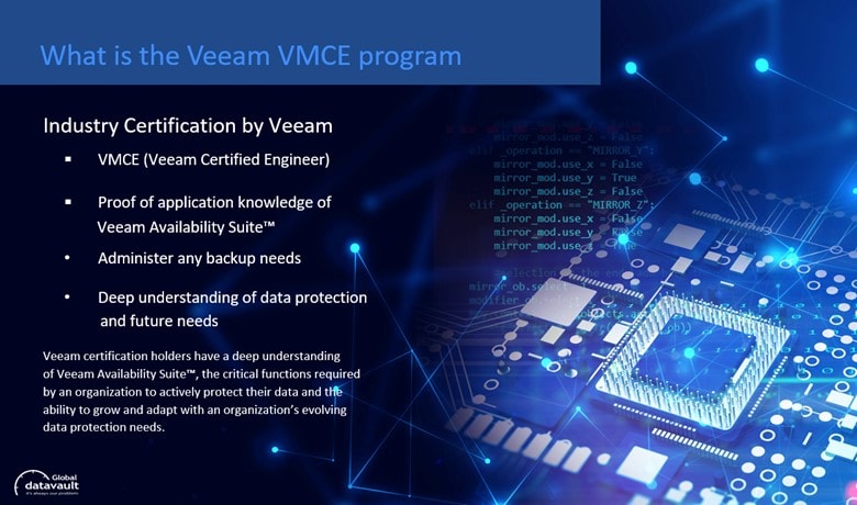 what is veeam vmce certification