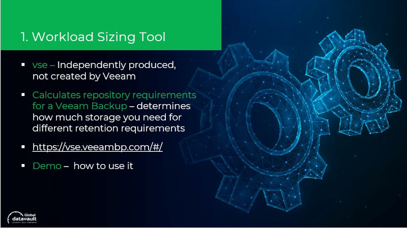 free backup tools - workload sizing tool