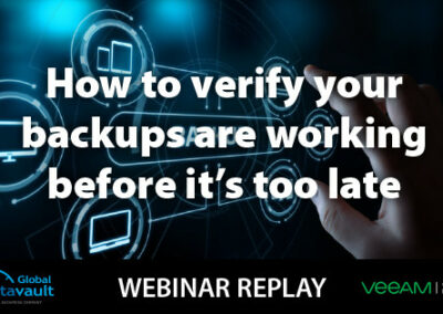 Webinar: How to verify backups are working?